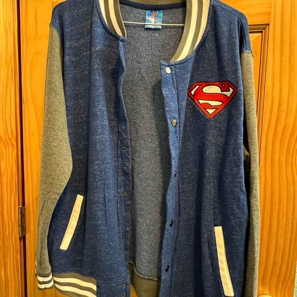 Men’s Superman varsity jacket size large